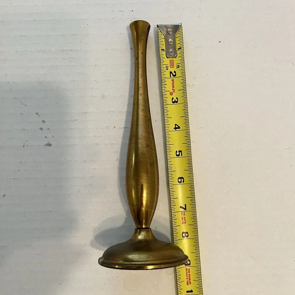 Brass Bud Vase Made in Portugal- 8.5'' vintage  Cottage Core Granny